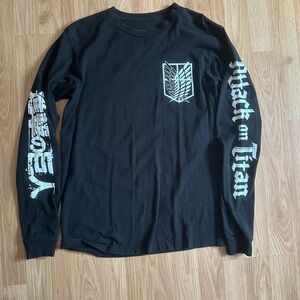Ripple Junction Black Attack on Titan Long Sleeve Tee